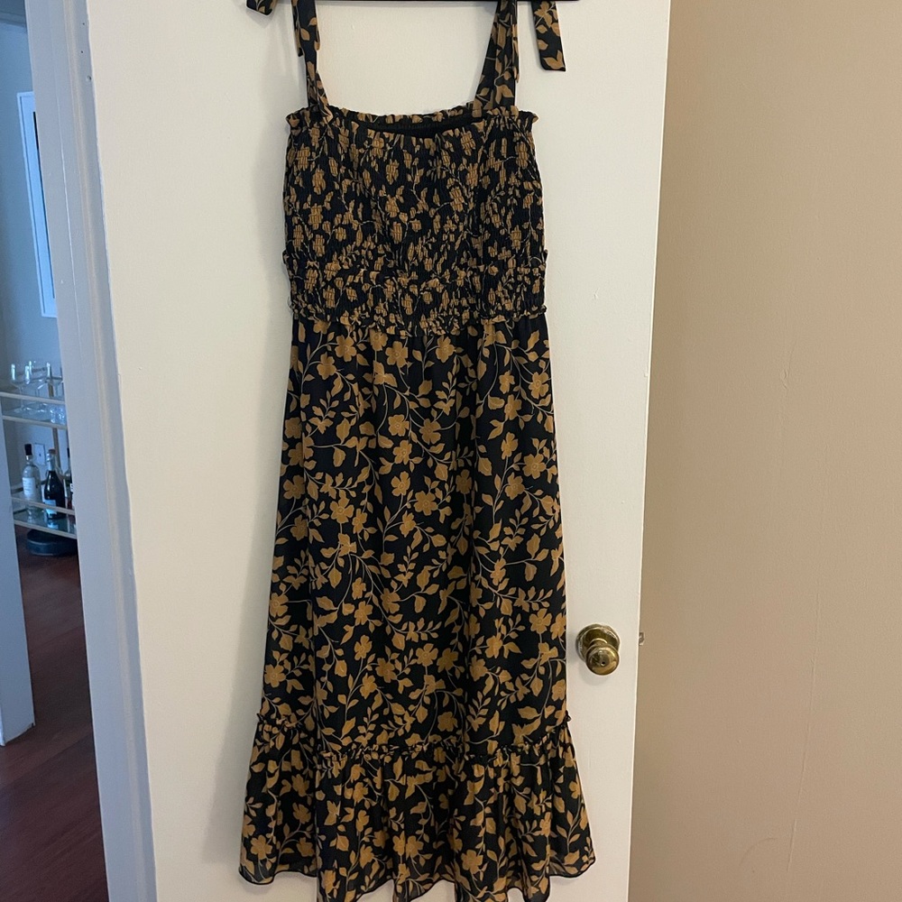 Lost + wander tie strap midi dress